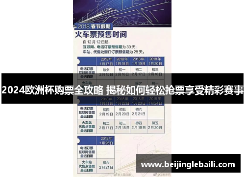 2024欧洲杯购票全攻略 揭秘如何轻松抢票享受精彩赛事
